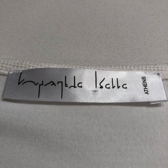 Kourbela Knitwear Scoop Neck Cap Sleeve Flowy Dress in White Size S - Picture 7 of 9